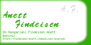 anett findeisen business card